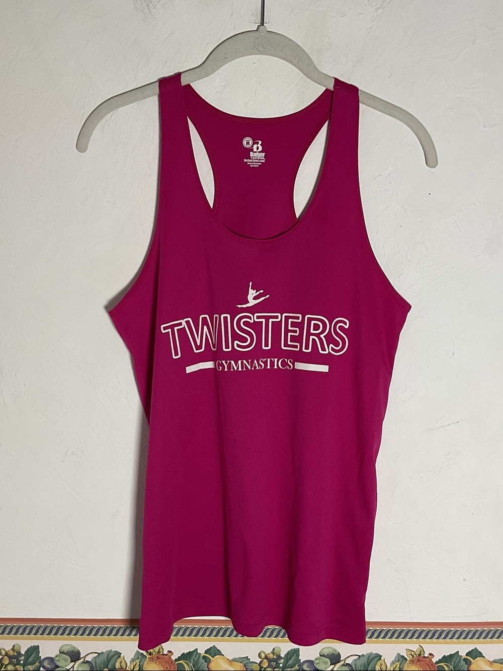 Sale! Badger Sport Hot Pink Twisters Gymnastics Racerback Tank Top Size M